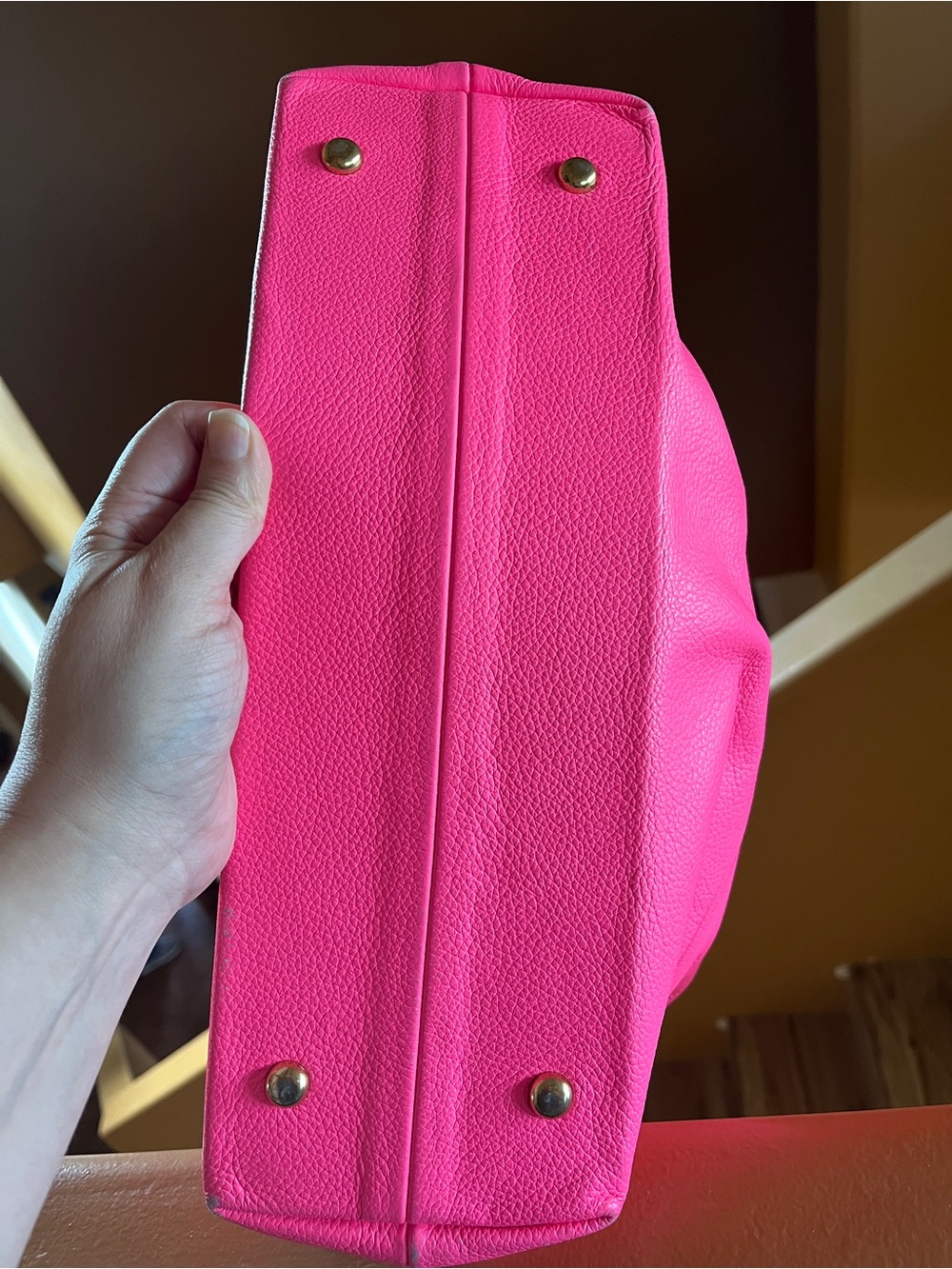 EUC: Freshly Picked, Vibrant Pink leather tote bag - no longer made - Picture 7 of 8